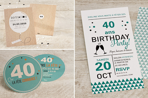 faire part anniversaire adulte