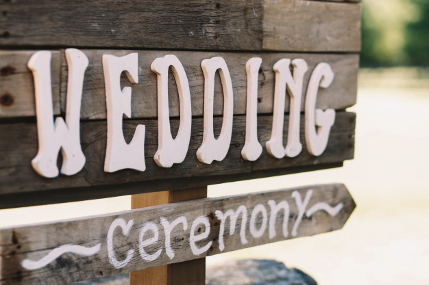 white letters wedding put over a wooden board 8353 1722