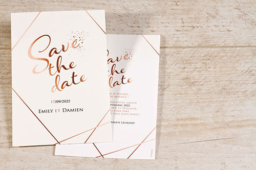 save the date mariage chic